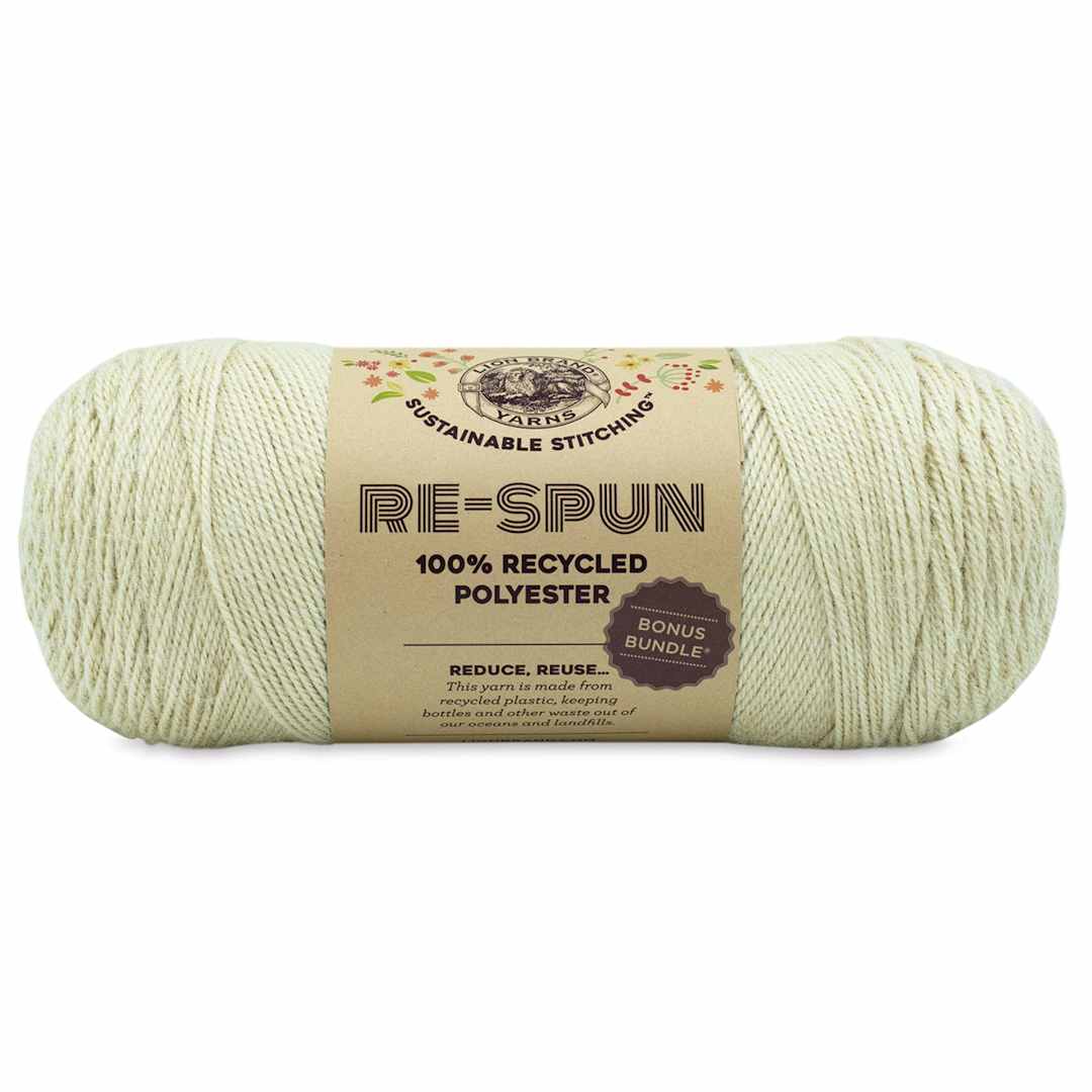 Open in modal - Lion Brand Re-Spun Bonus Bundle Yarn - Parchment, 658 yards