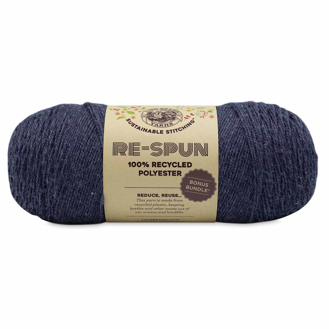 Open in modal - Lion Brand Re-Spun Bonus Bundle Yarn - Raisin, 658 yards