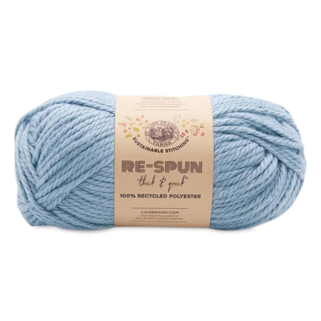 Open in modal - Lion Brand Re-Spun Thick & Quick Yarn - Faded Denim, 223 yds