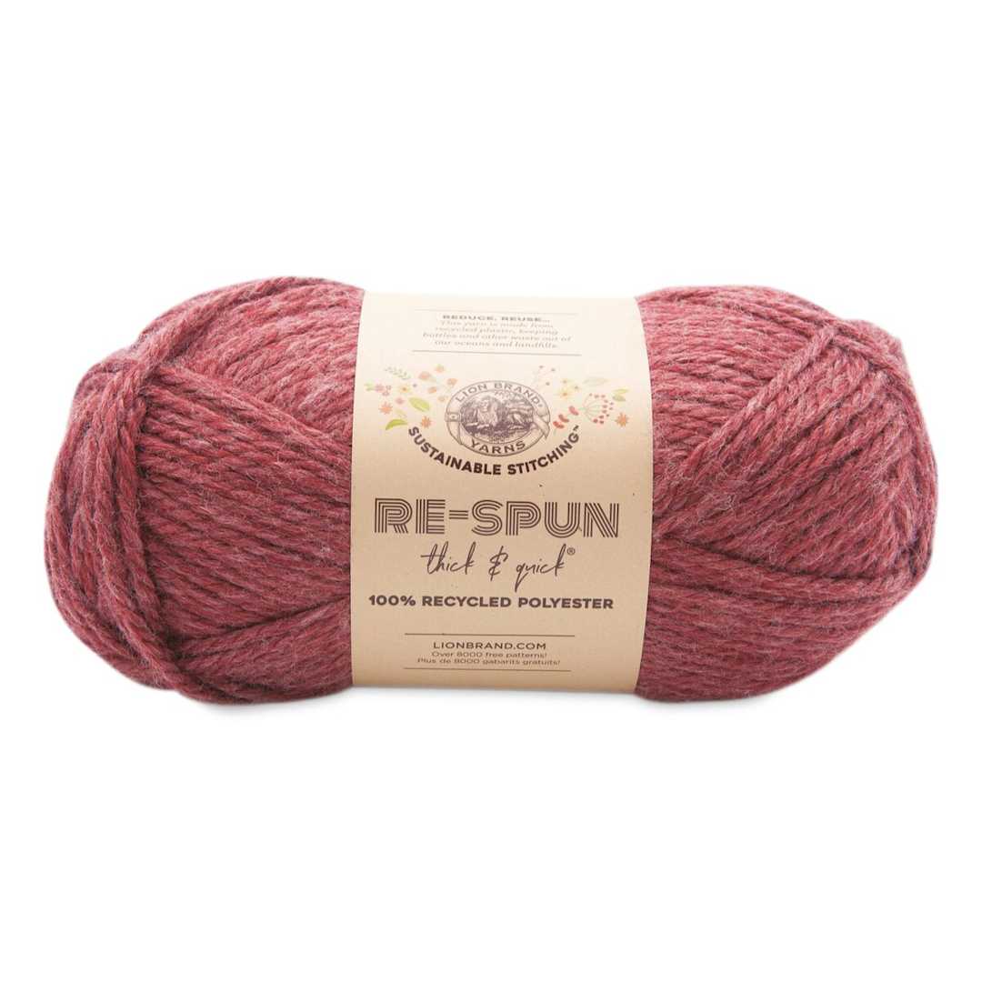 Open in modal - Lion Brand Re-Spun Thick & Quick Yarn - Dark Cherry, 223 yds
