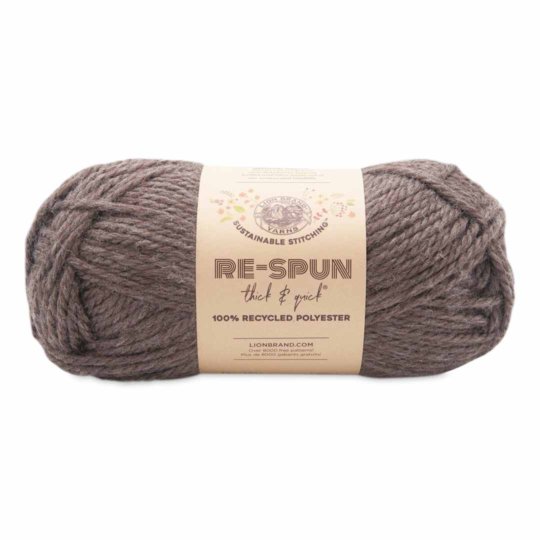 Open in modal - Lion Brand Re-Spun Thick & Quick Yarn - Espresso, 223 yds