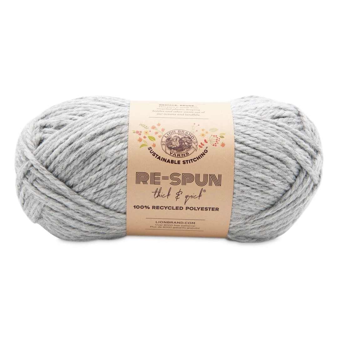 Open in modal - Lion Brand Re-Spun Thick & Quick Yarn - Silver, 223 yds