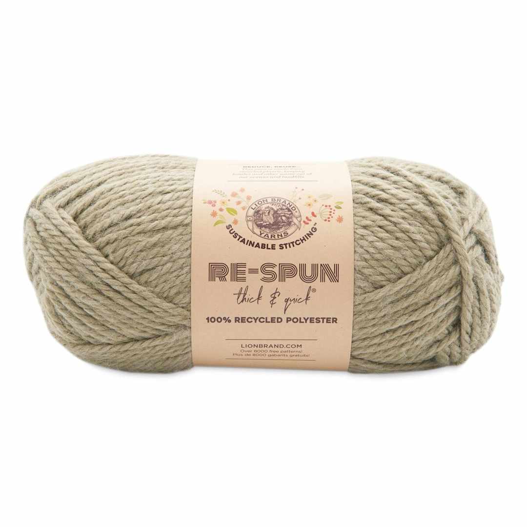 Open in modal - Lion Brand Re-Spun Thick & Quick Yarn - Olive Branch, 223 yds