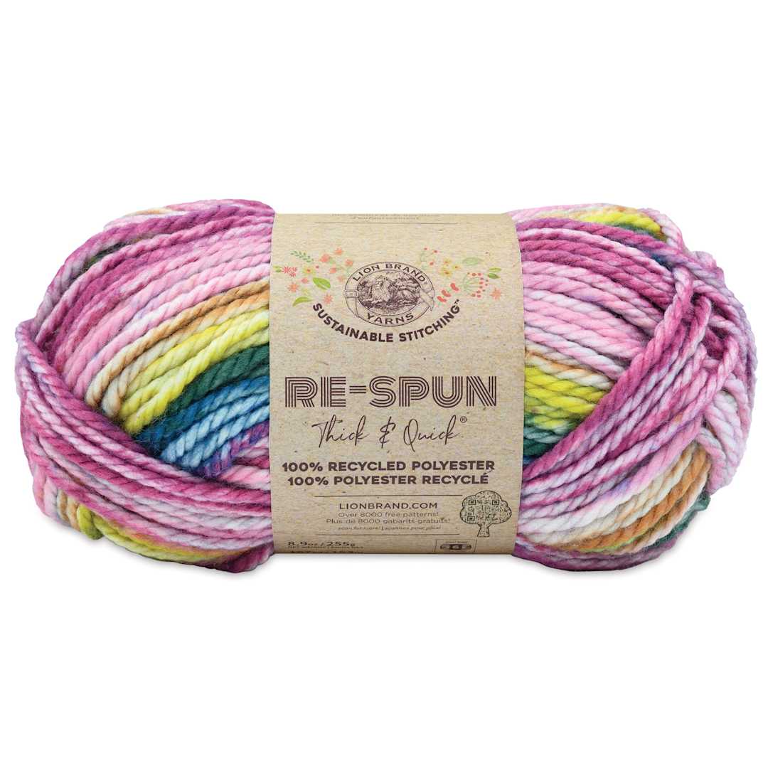 Open in modal - Lion Brand Re-Spun Thick & Quick Yarn - Meadow Flowers