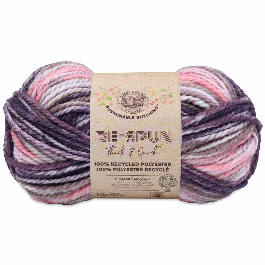 Open in modal - Lion Brand Re-Spun Thick & Quick Yarn - Mixed Berries