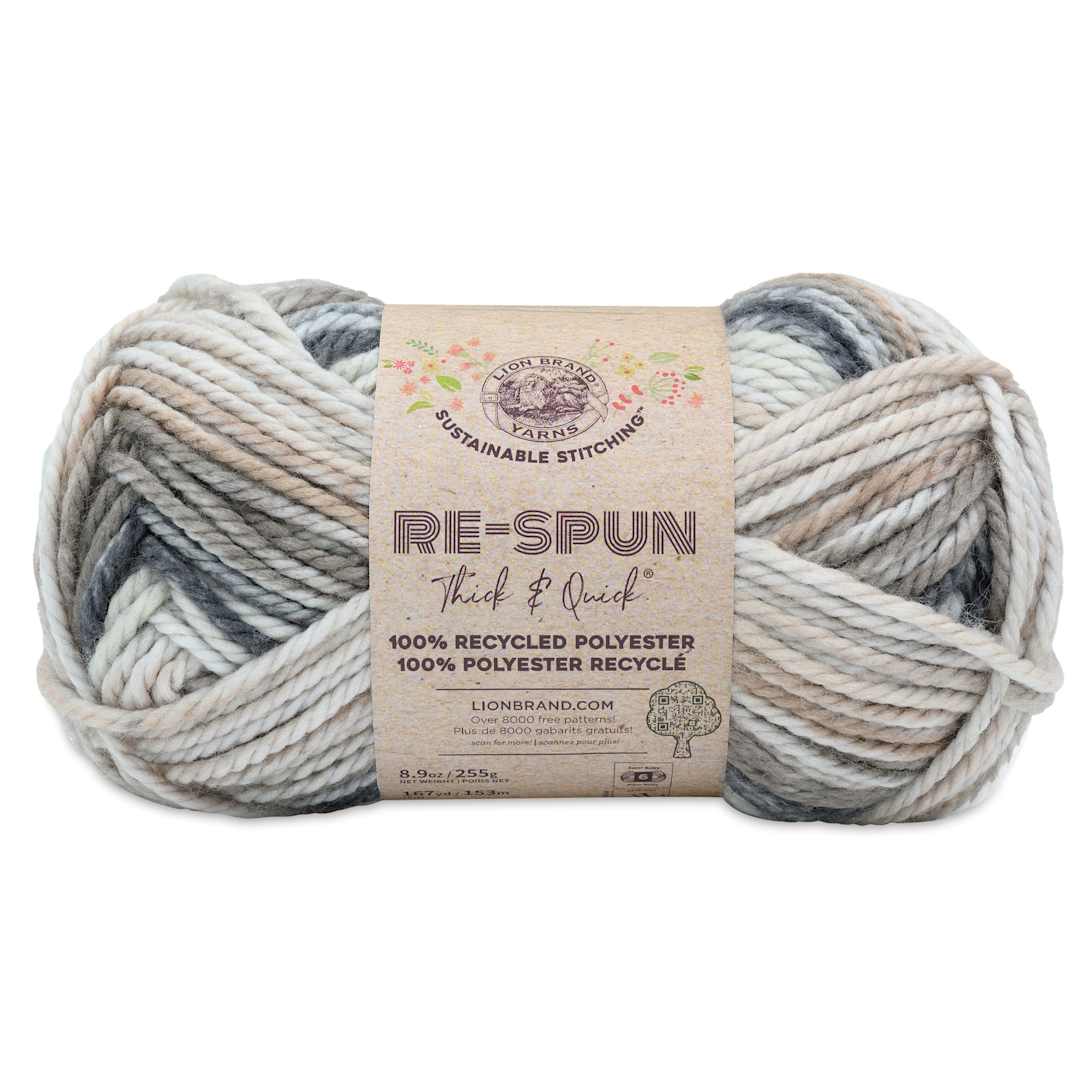 Open in modal - Lion Brand Re-Spun Thick & Quick Yarn - Sable