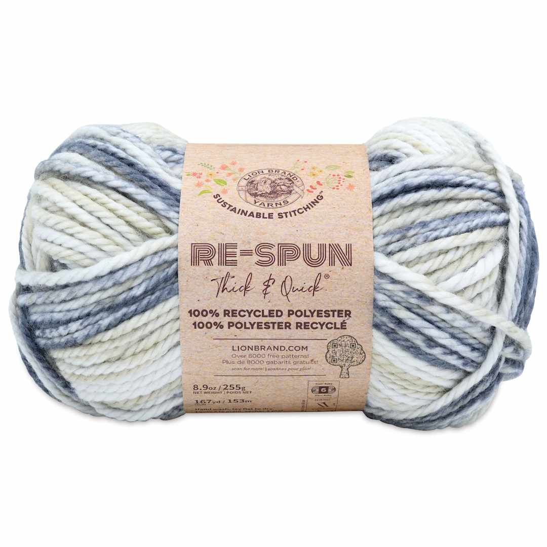 Open in modal - Lion Brand Re-Spun Thick & Quick Yarn - Earl Grey