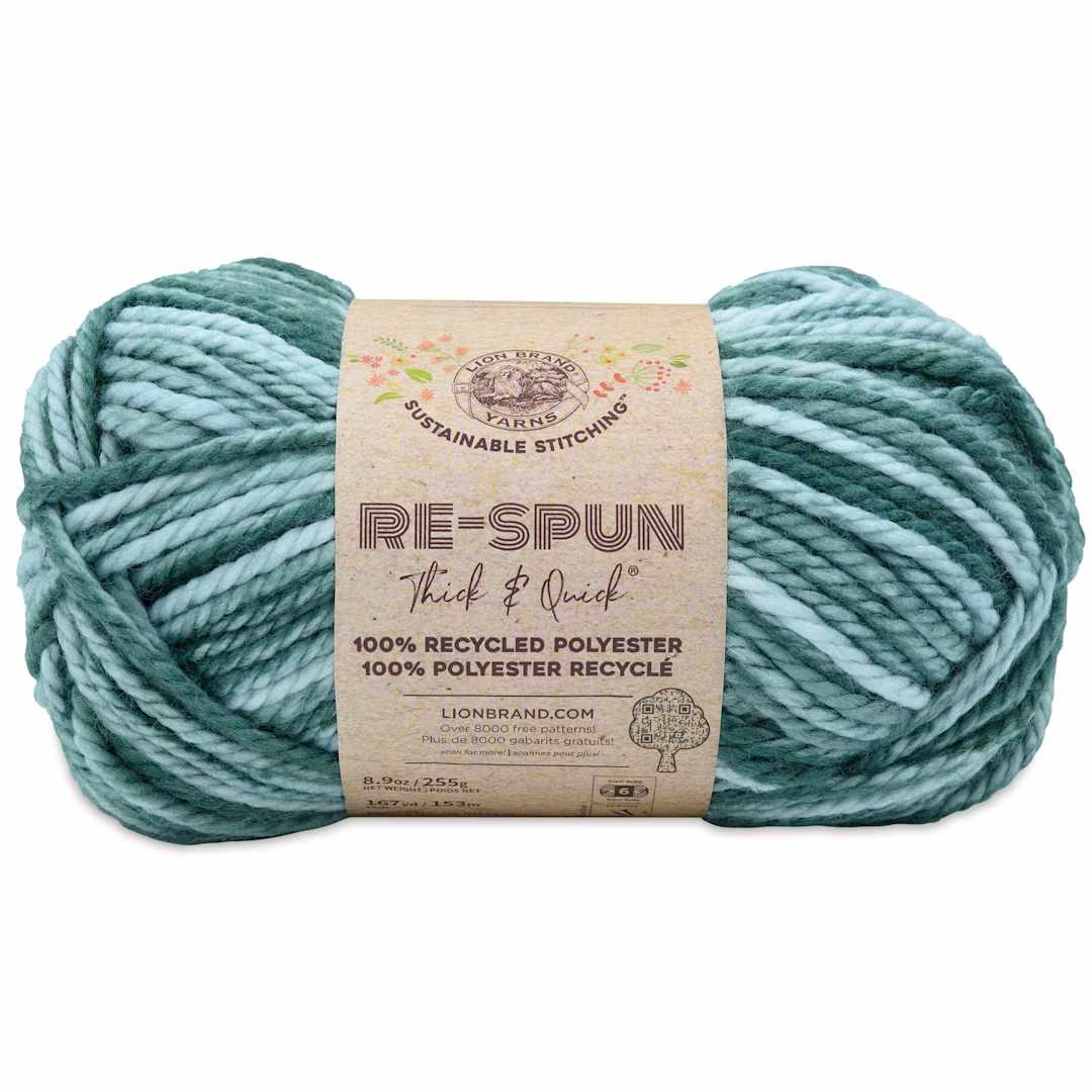 Open in modal - Lion Brand Re-Spun Thick & Quick Yarn - Mint Julep