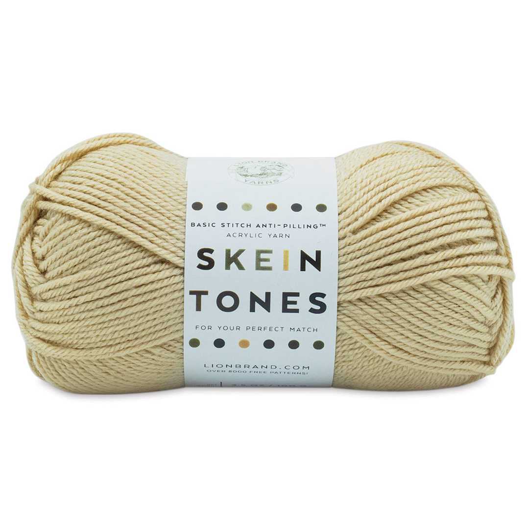 Open in modal - Lion Brand Basic Stitch Anti-Pilling Skein Tones Yarn - Almond, 186 yards
