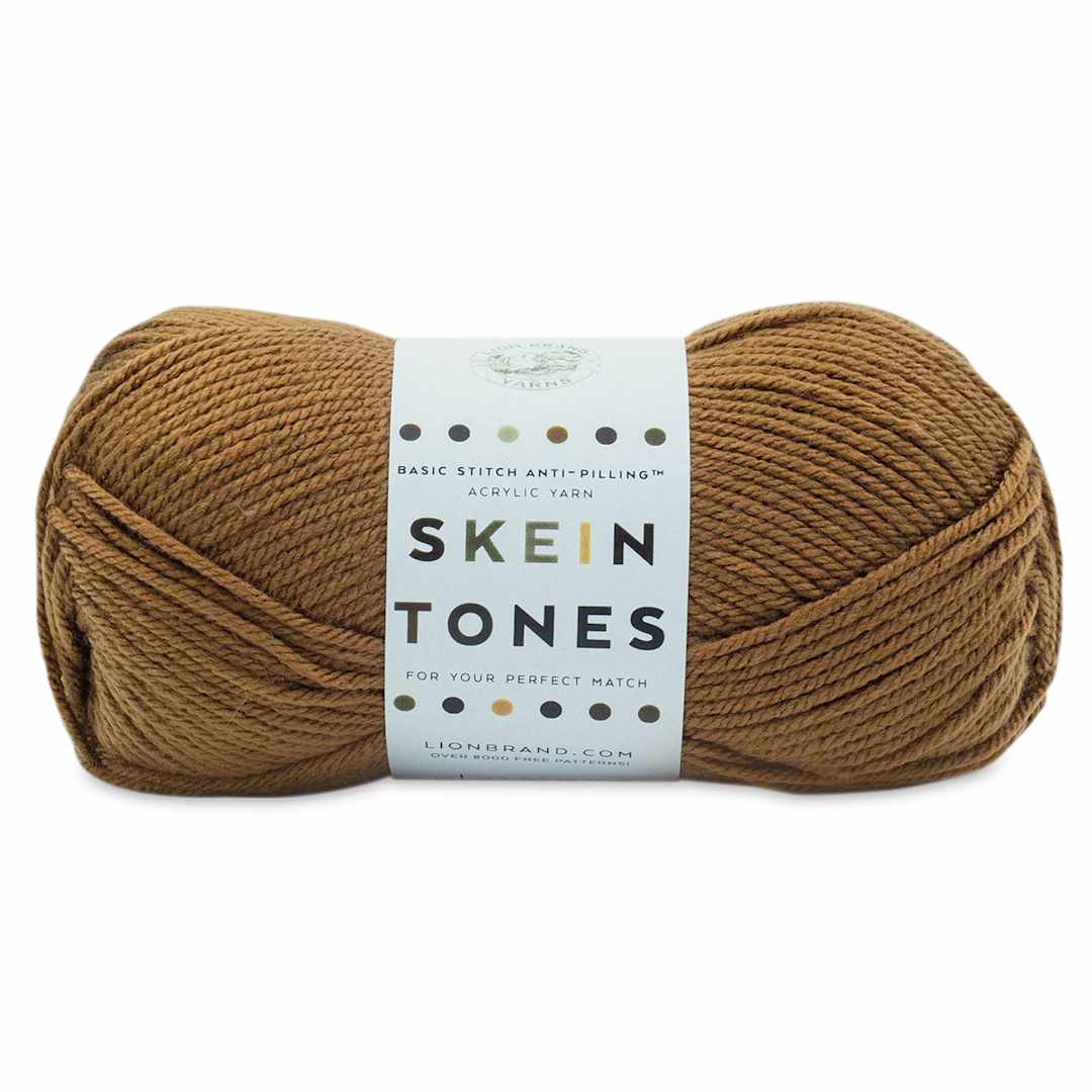 Open in modal - Lion Brand Basic Stitch Anti-Pilling Skein Tones Yarn - Nutmeg, 186 yards