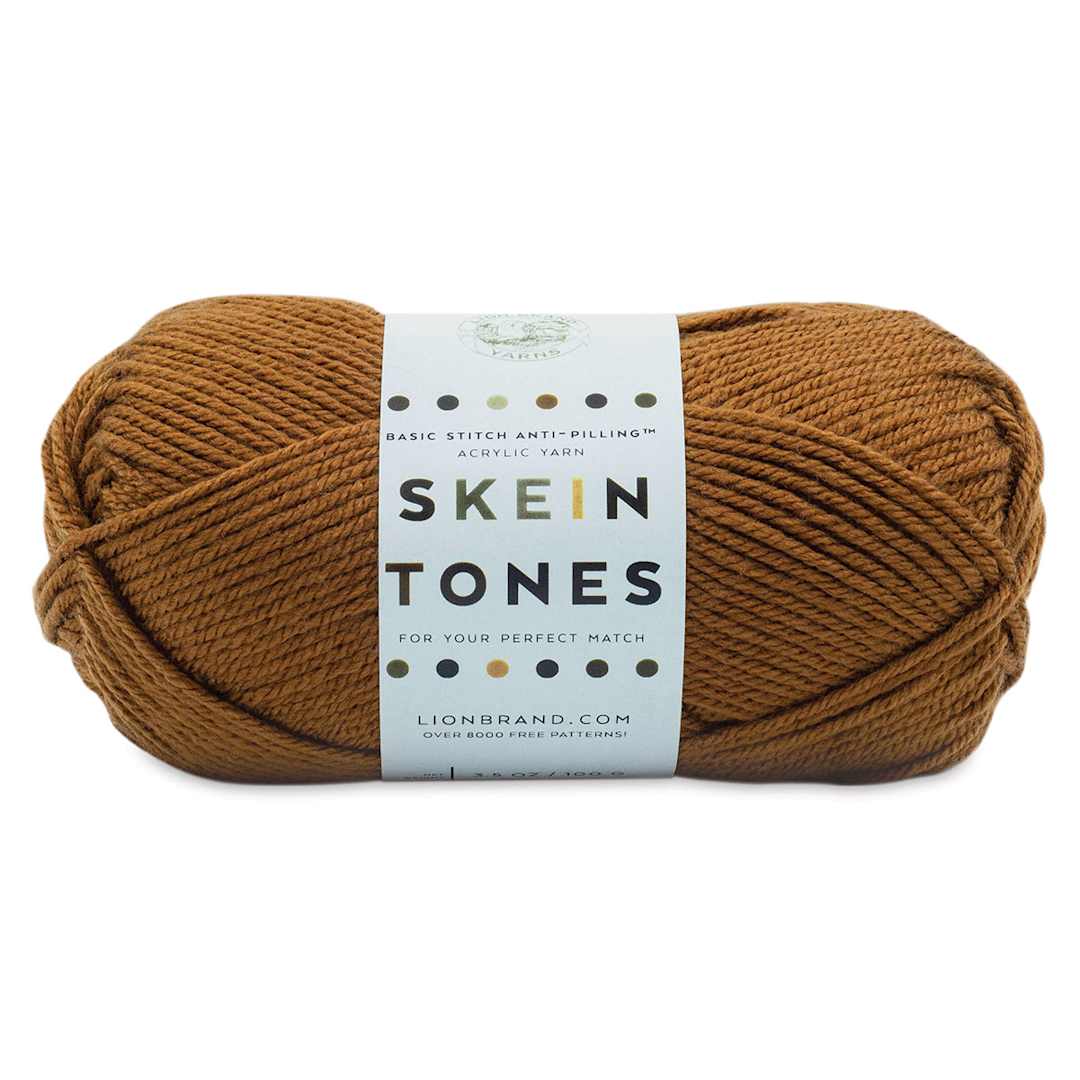 Open in modal - Lion Brand Basic Stitch Anti-Pilling Skein Tones Yarn - Truffle, 186 yards