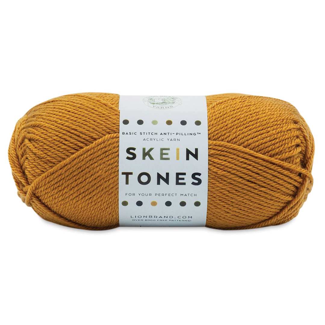 Open in modal - Lion Brand Basic Stitch Anti-Pilling Skein Tones Yarn - Honey, 186 yards