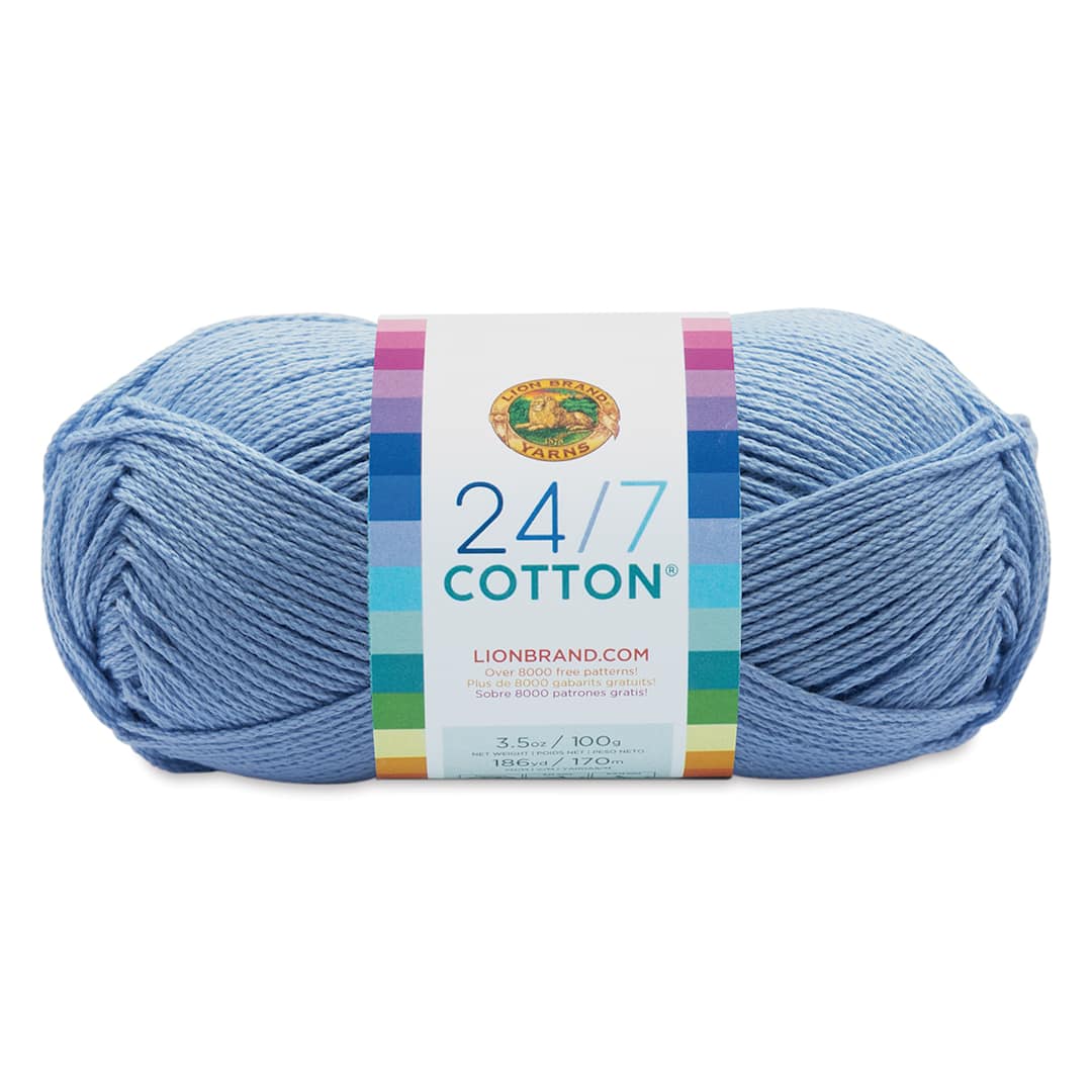 Open in modal - Lion Brand 24/7 Cotton Yarn - Sky, 186 yards