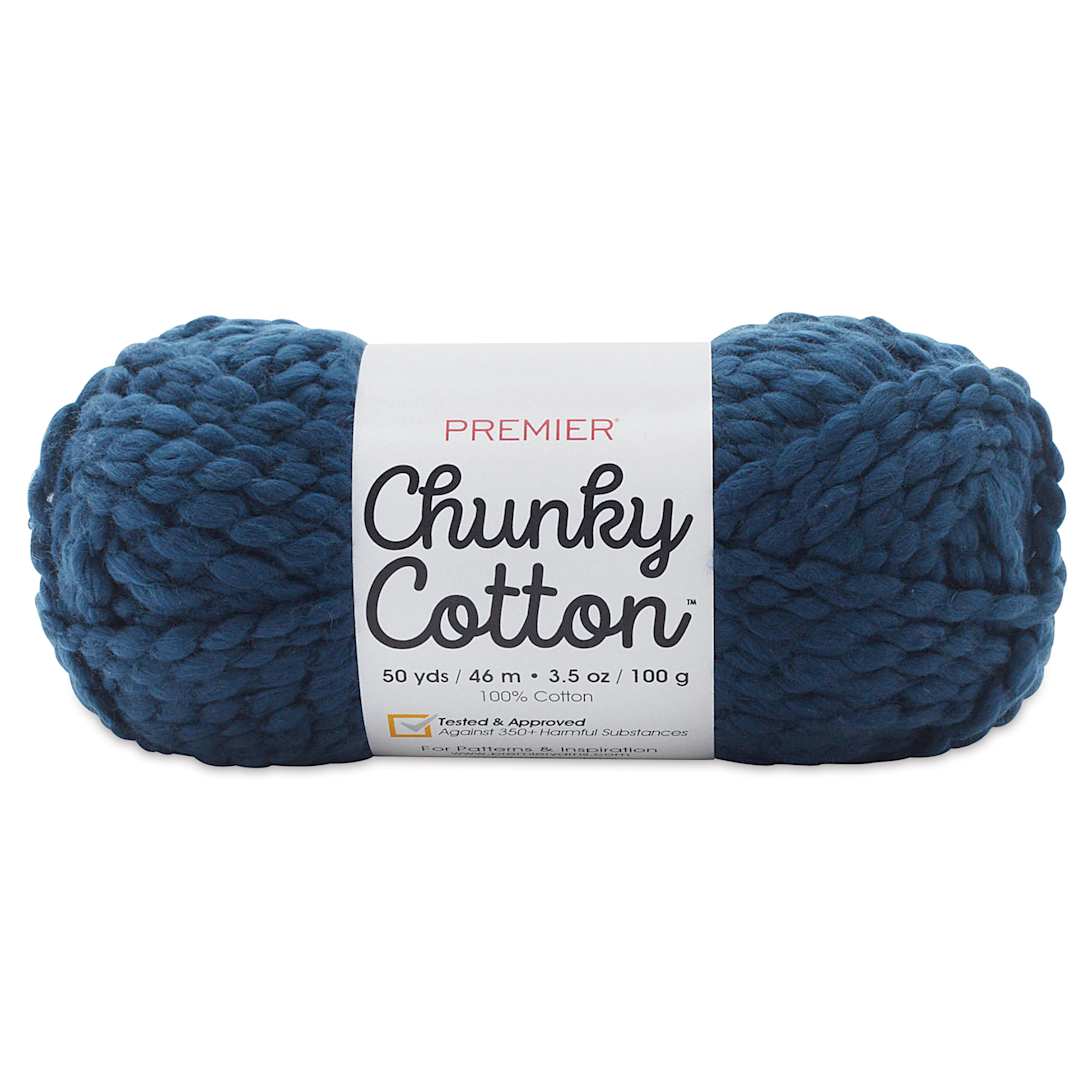 Open in modal - Premier Yarn Chunky Cotton Yarn - Navy, 50 yards