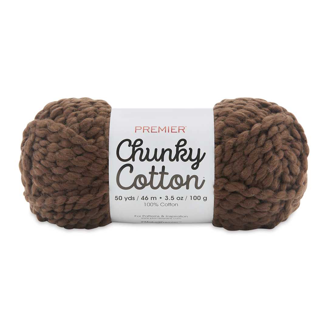 Open in modal - Premier Yarn Chunky Cotton Yarn - Chocolate, 50 yards