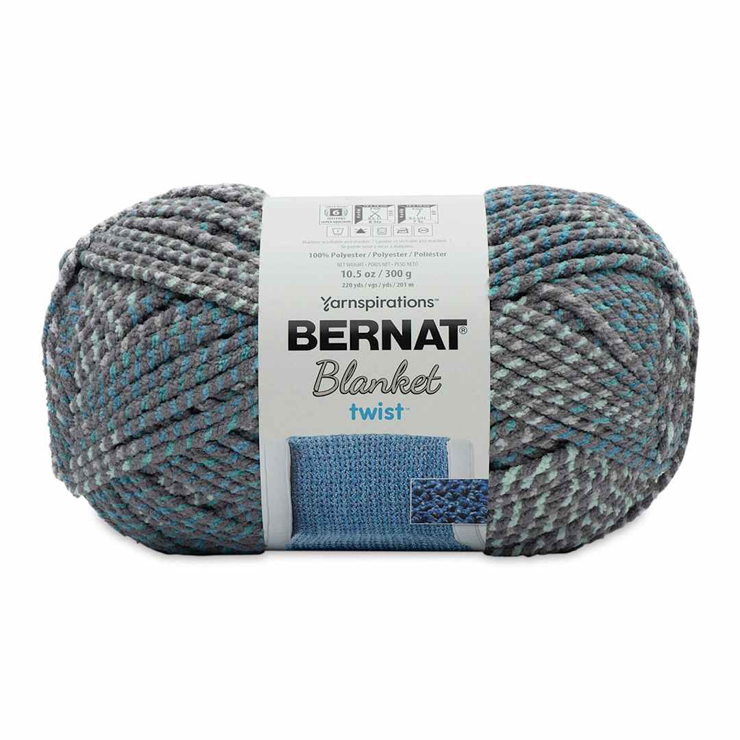 Open in modal - Bernat Blanket Twist Yarn - High Tide, 220 yards