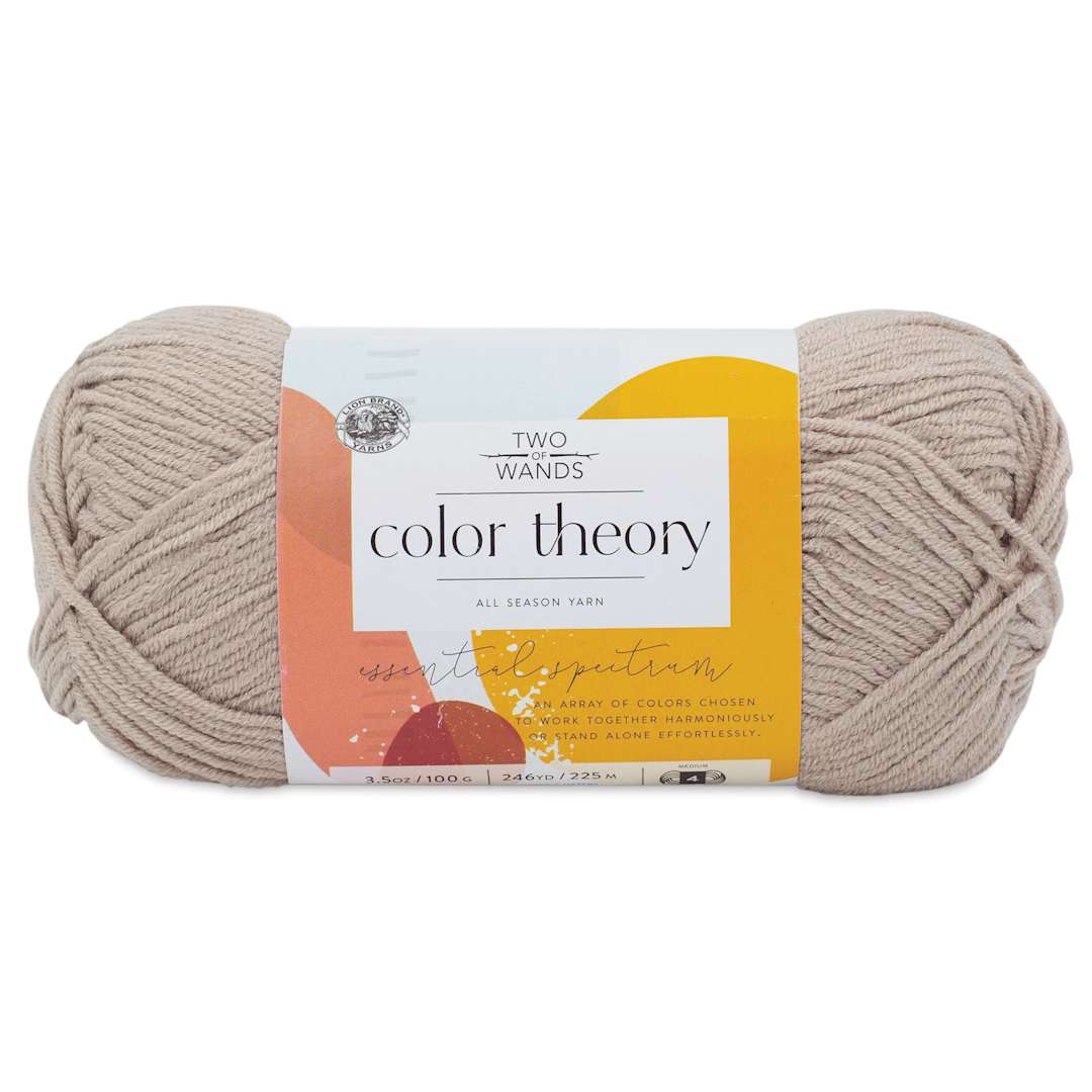 Open in modal - Lion Brand Color Theory Yarn - Bone (yarn skein with label)