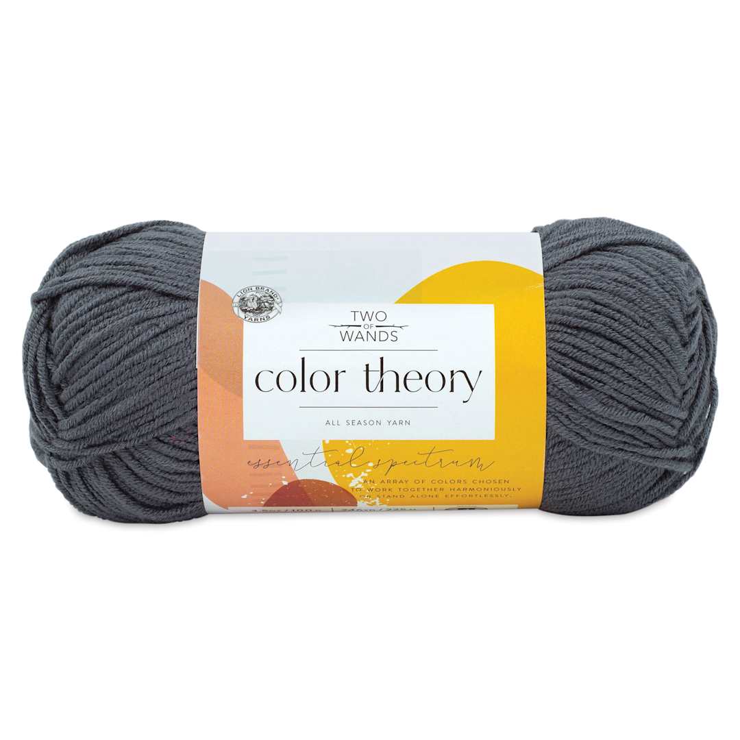 Open in modal - Lion Brand Color Theory Yarn - Thunder (yarn skein with label)
