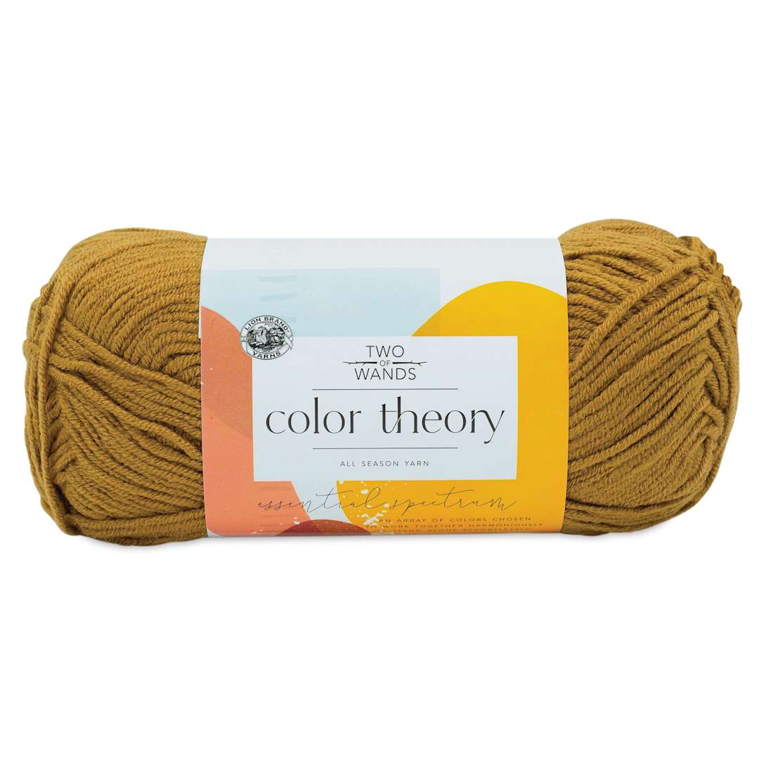 Open in modal - Lion Brand Color Theory Yarn - Dijon (yarn skein with label)