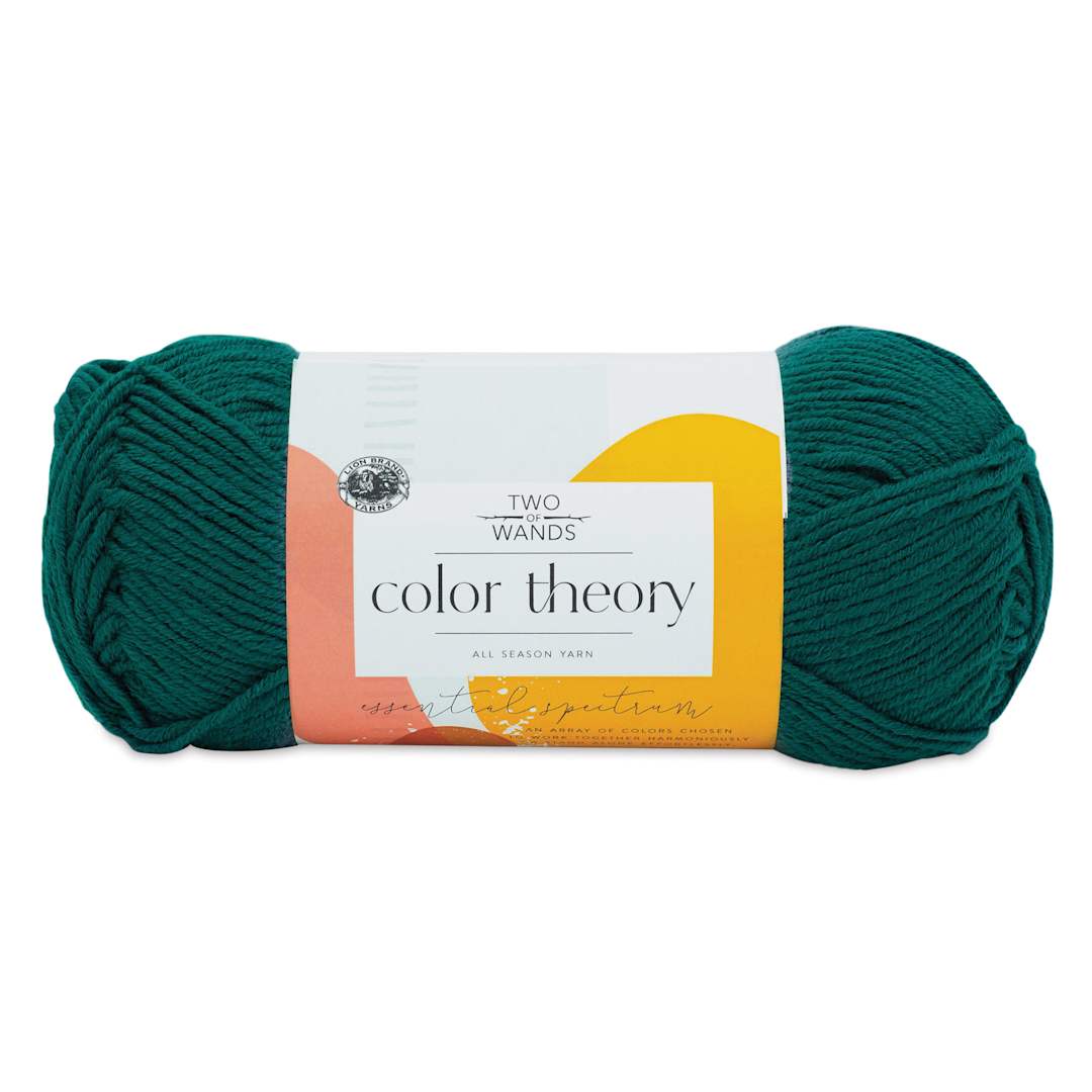 Open in modal - Lion Brand Color Theory Yarn - Peacock (yarn skein with label)
