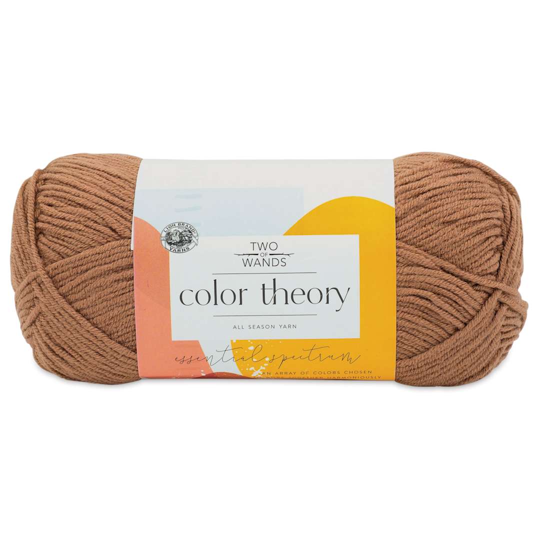 Open in modal - Lion Brand Color Theory Yarn - Nutmeg (yarn skein with label)