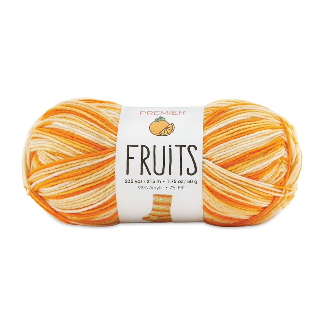 Open in modal - Premier Yarn Fruits Yarn - Orange (yarn skein with label)