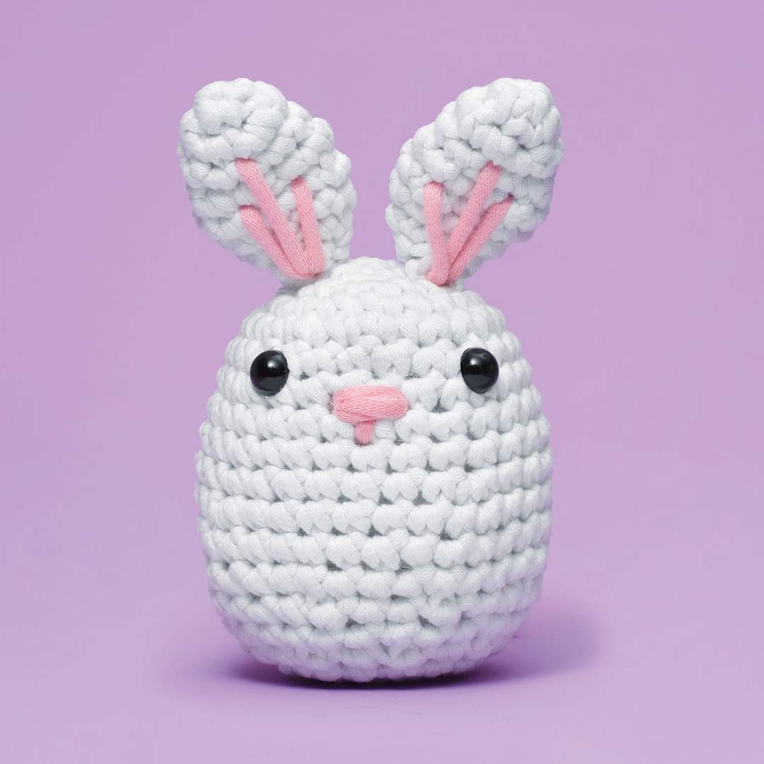 Open in modal - The Woobles Beginner Crochet Amigurumi Kit - Bunny, front