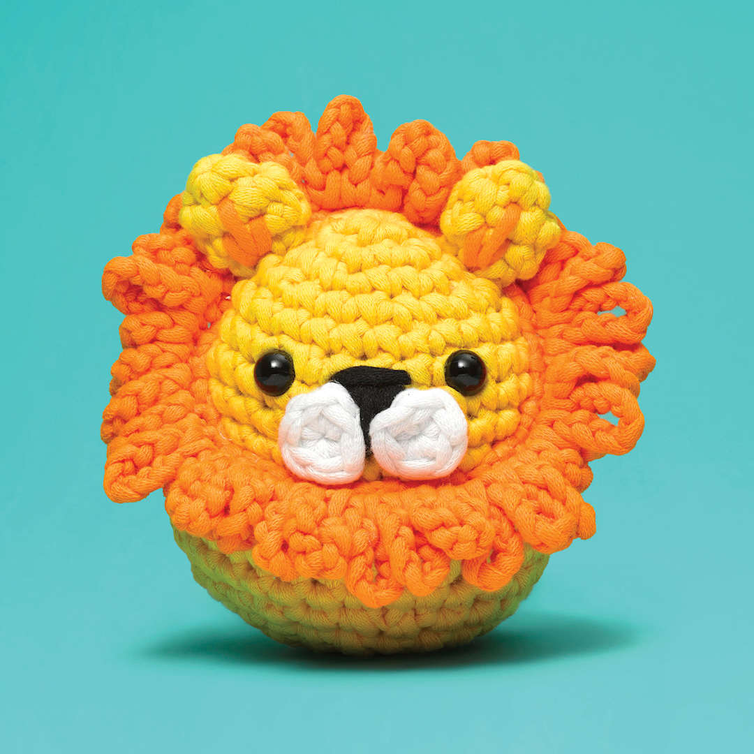 Open in modal - The Woobles Beginner Crochet Amigurumi Kit - Lion, front