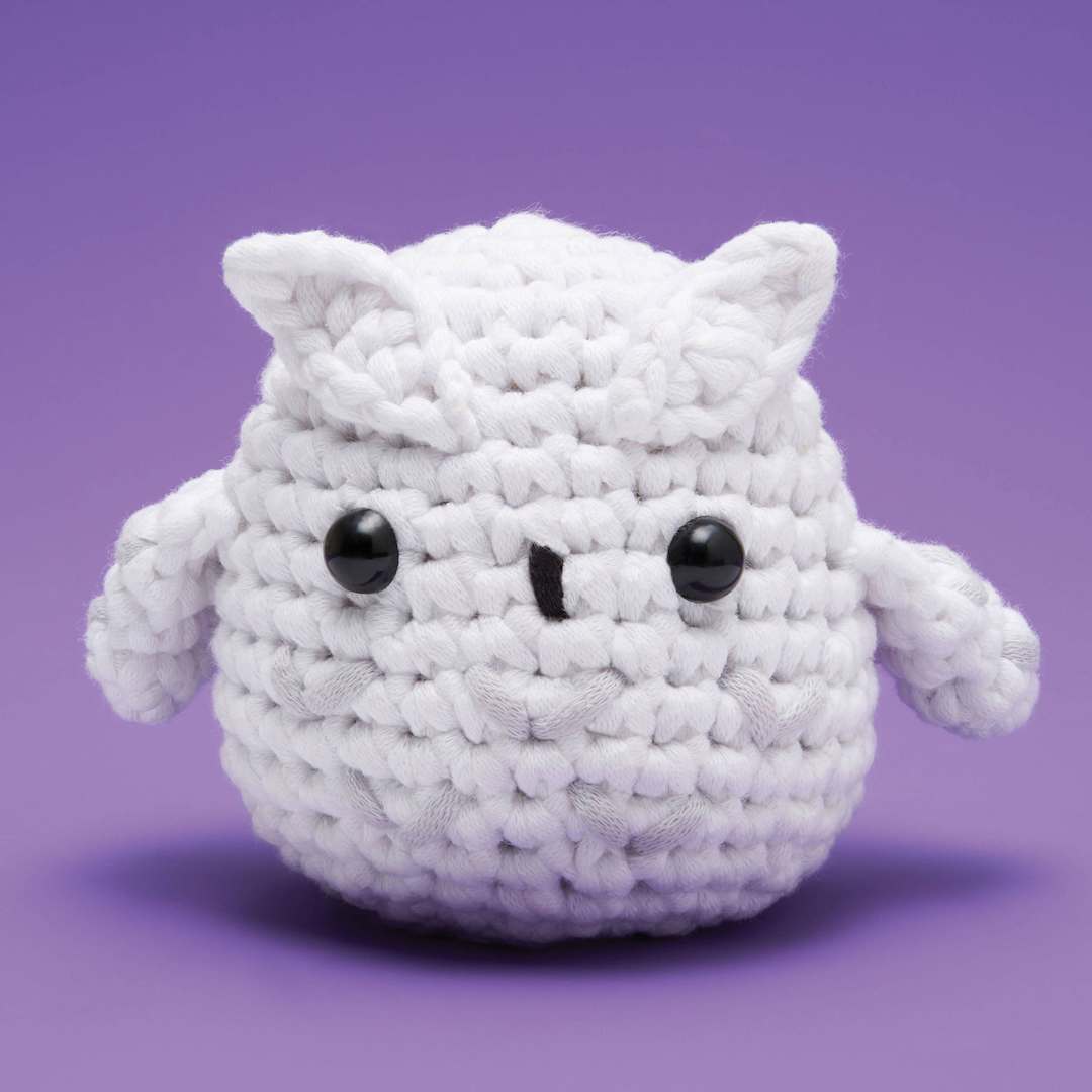 Open in modal - The Woobles Beginner Crochet Amigurumi Kit - Owl, front