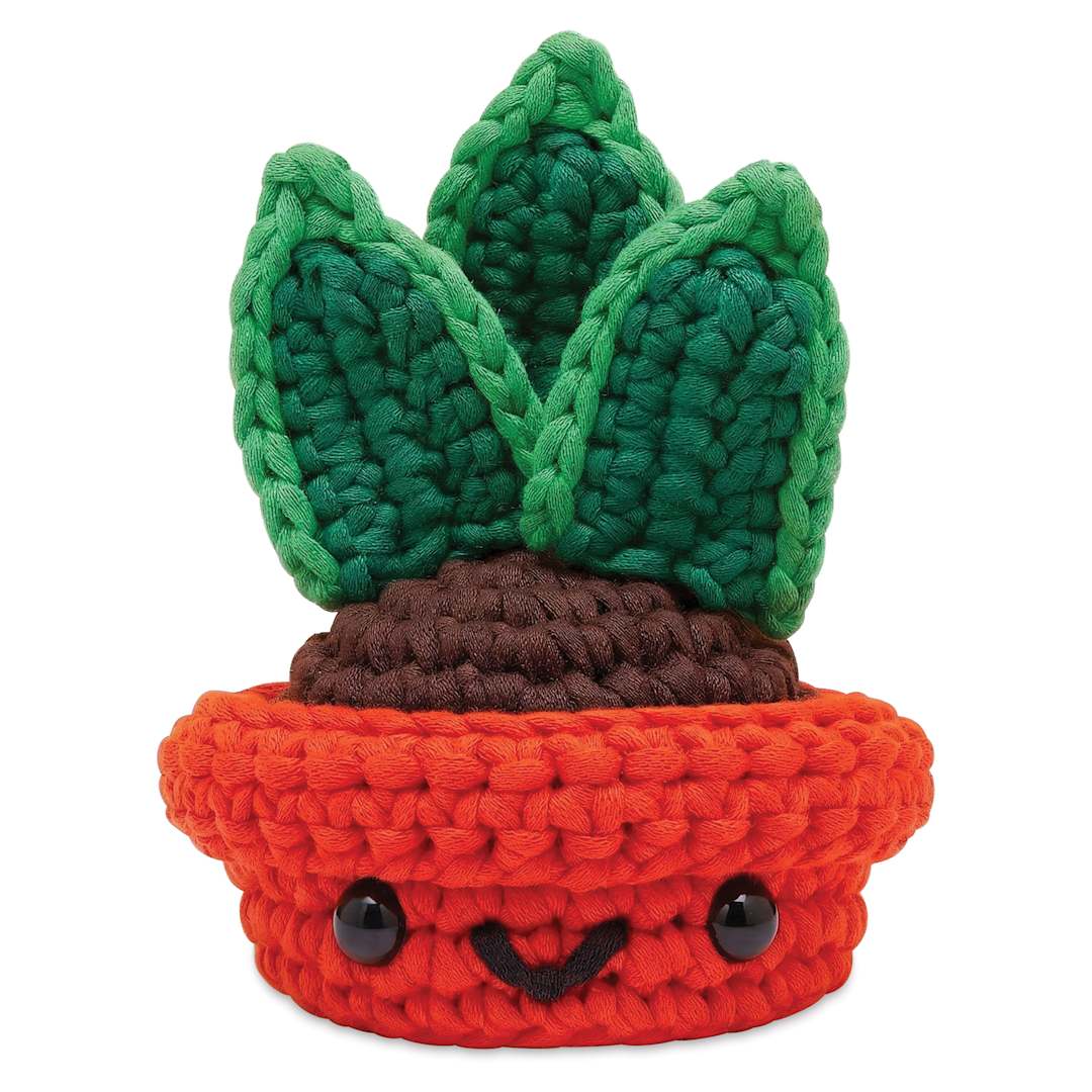 Open in modal - The Woobles Beginner Crochet Amigurumi Kit - Otis the Snake Plant