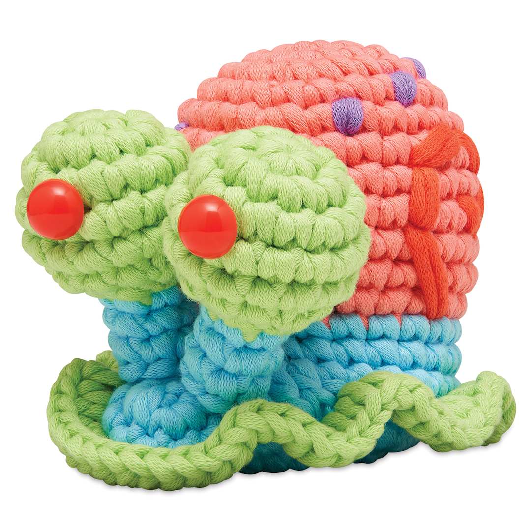 Open in modal - The Woobles Beginner Crochet Amigurumi Kit - Gary the Snail