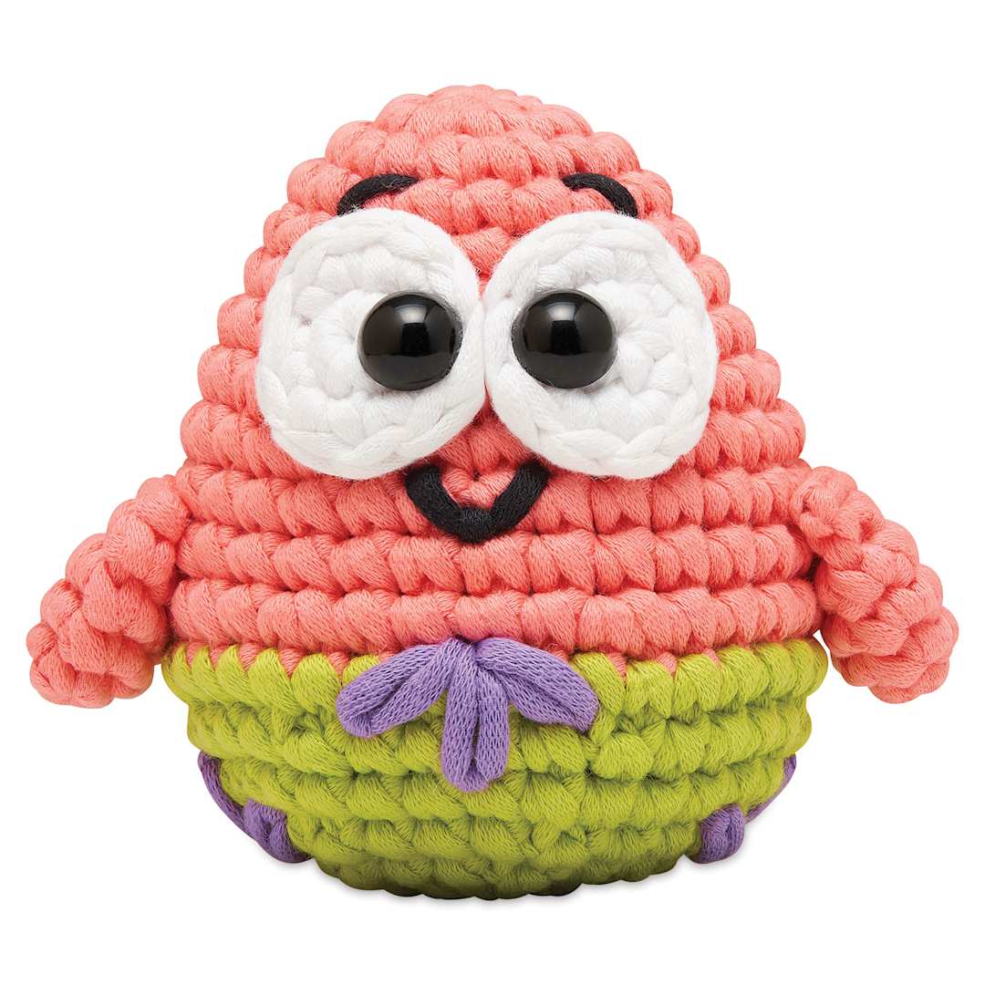 Open in modal - The Woobles Beginner Crochet Amigurumi Kit - Patrick Star