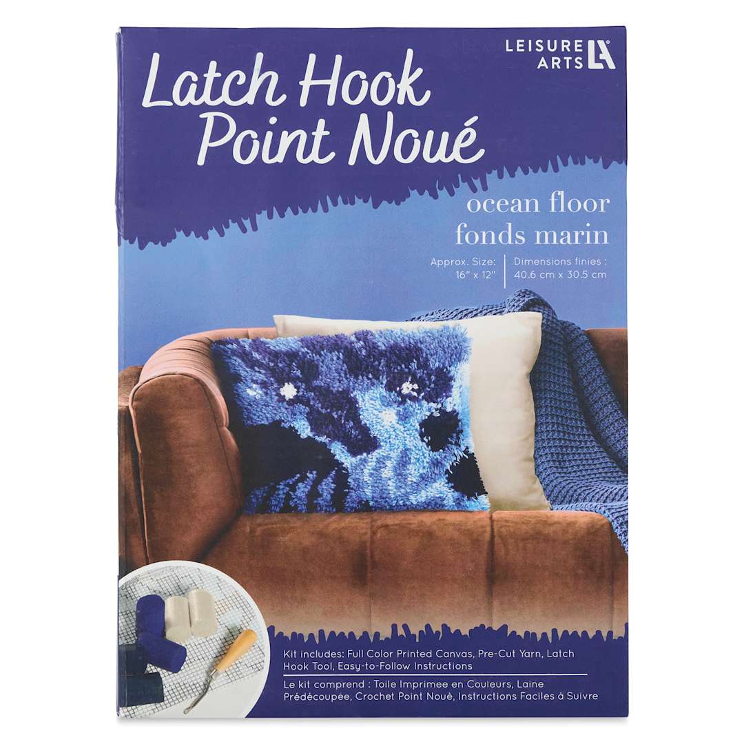 Open in modal - Leisure Arts Latch Hook Kit - Ocean Floor, front of the packaging
