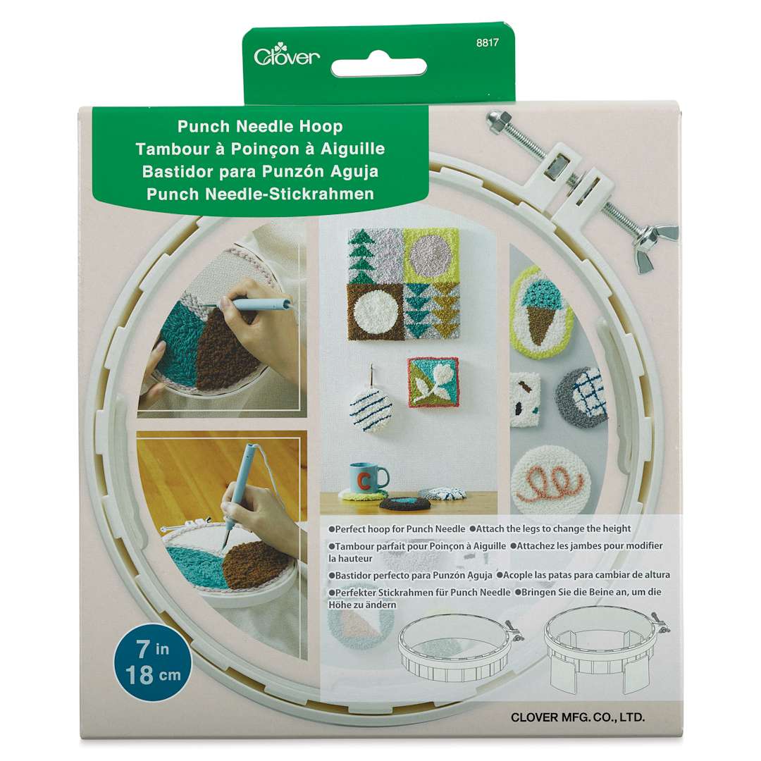 Open in modal - Clover Punch Needle Hoop, front of the packaging