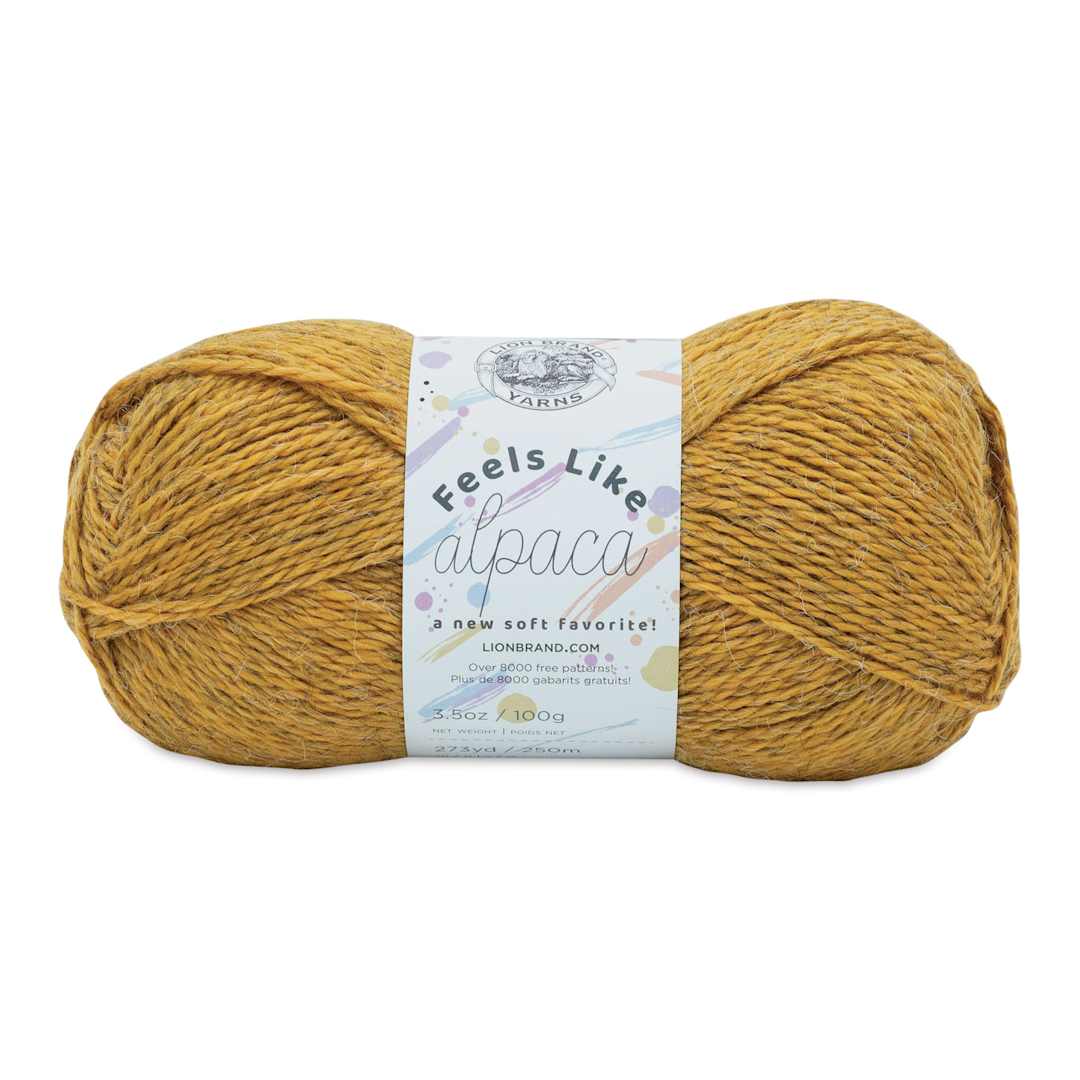 Open in modal - Lion Brand Feels Like Alpaca Yarn - Mustard, 273 yds