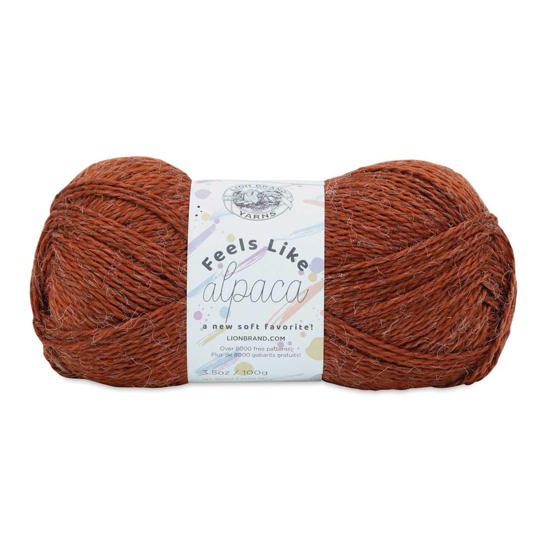 Open in modal - Lion Brand Feels Like Alpaca Yarn - Rust, 273 yds