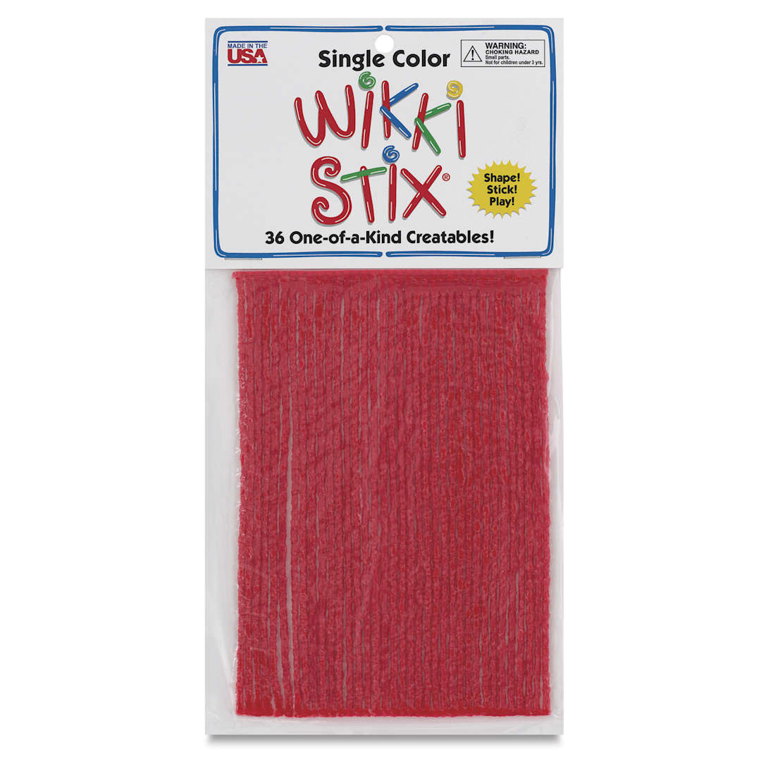 Open in modal - Wikki Stix - Pkg of 36, Red, 6" - front of packaging
