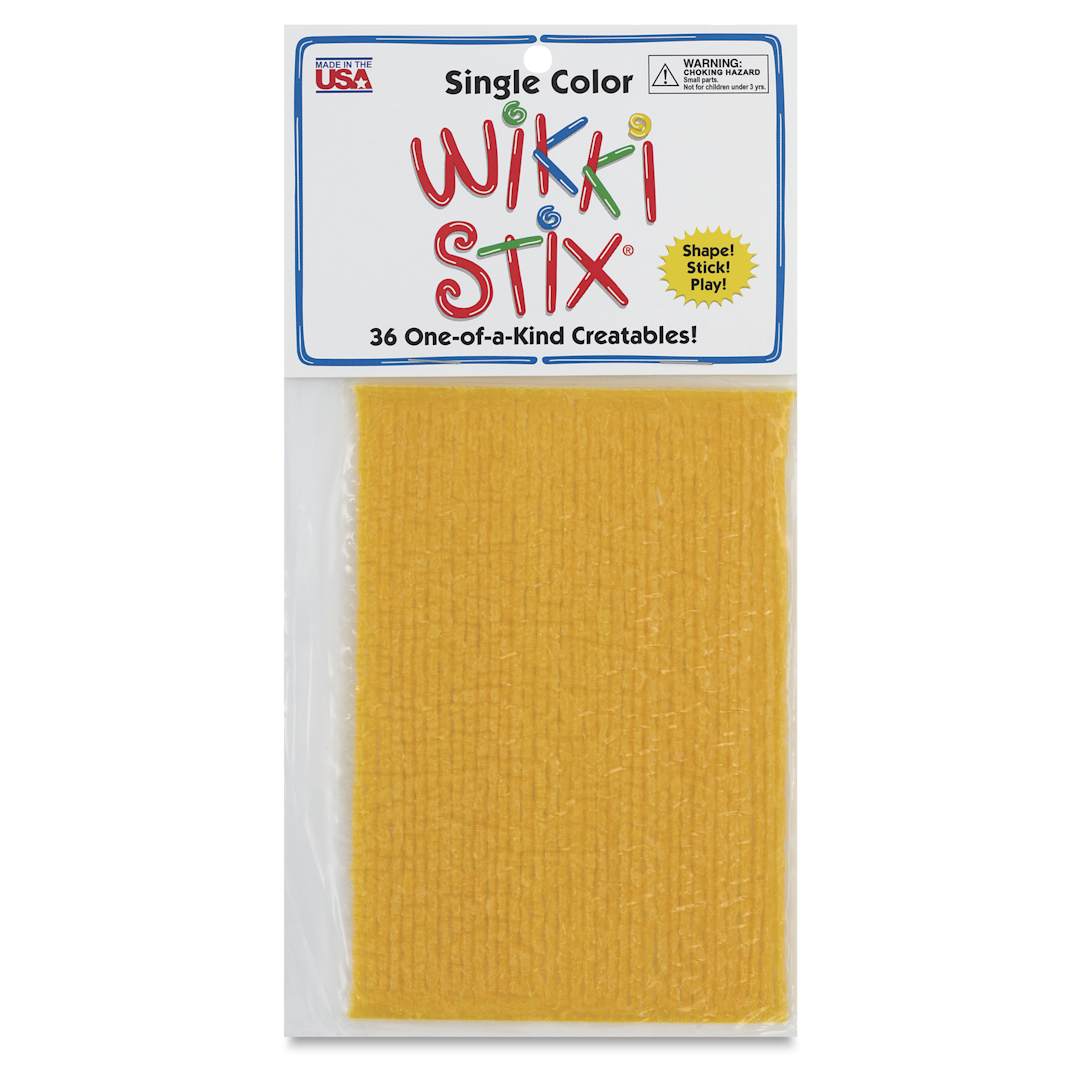 Open in modal - Wikki Stix - Pkg of 36, Yellow, 6" - front of packaging