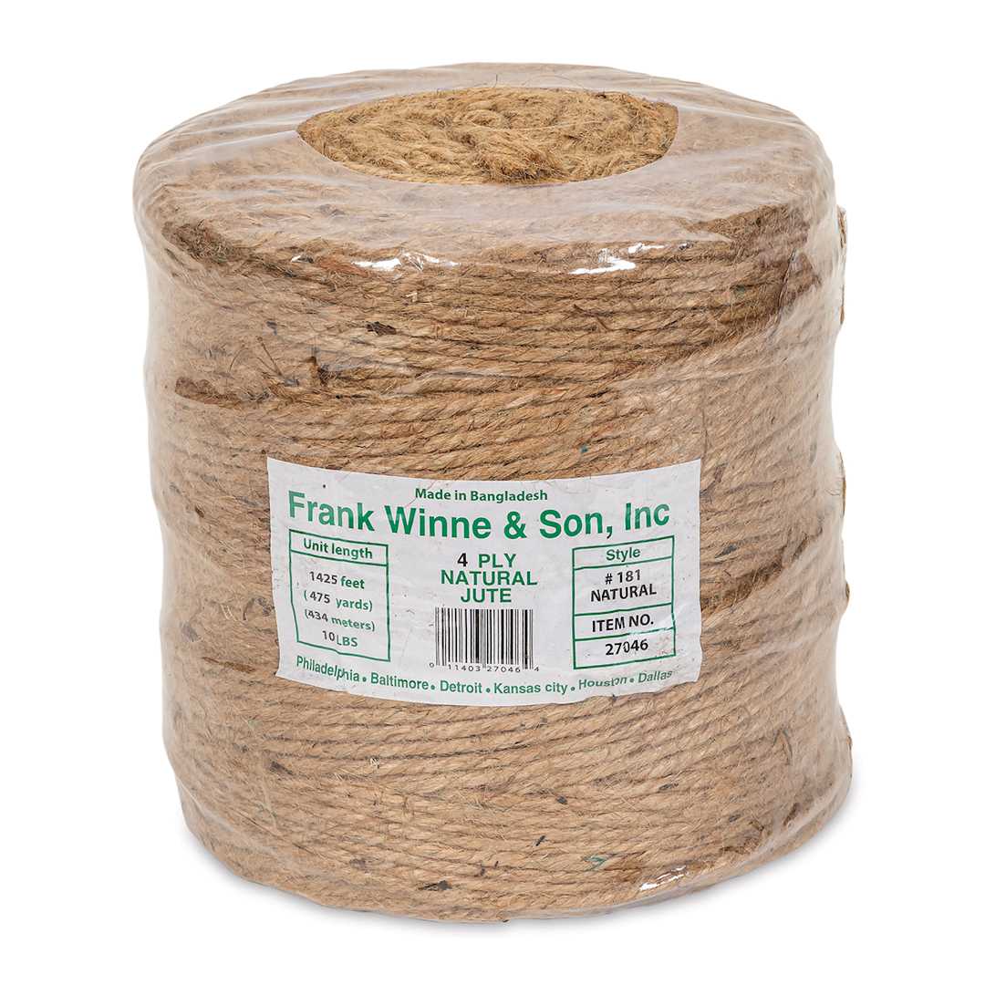 Open in modal - Frank Winne and Son Jute Twine - Natural, Ball, 4-Ply, 1420 ft