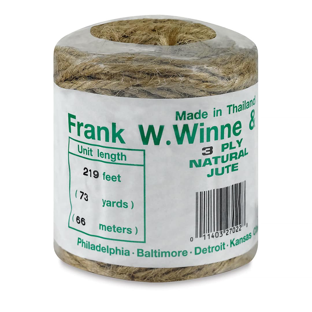 Open in modal - Frank Winne and Son Jute Twine - Natural, Tube, 3-Ply, 219 ft