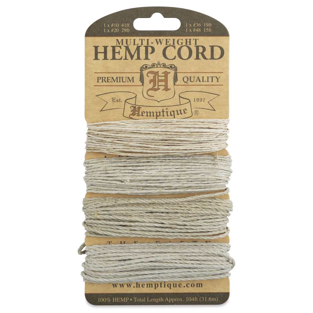 Open in modal - Hemptique Hemp Cord Card - Multi-Weight Twine, 104 ft, 10 - 48 lb