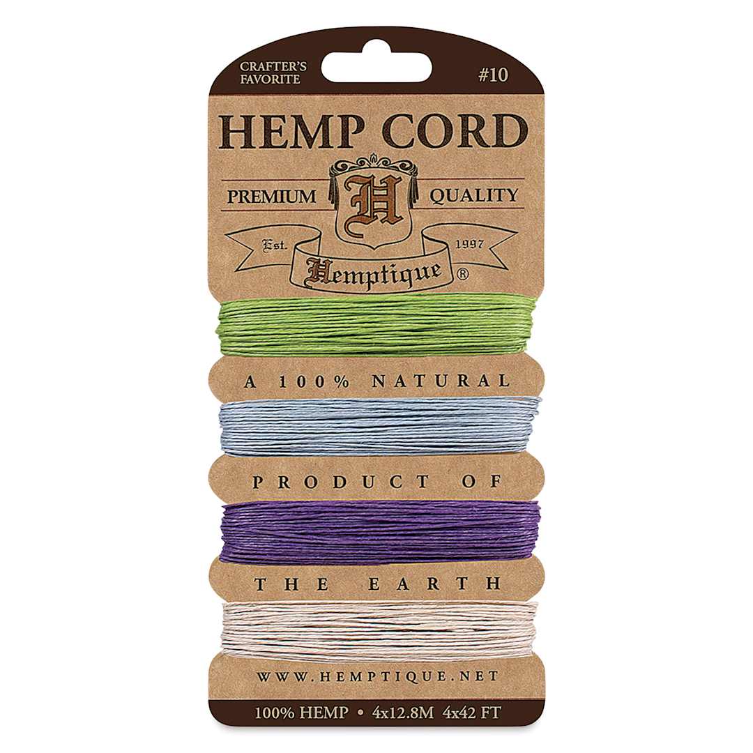 Open in modal - Hemptique Hemp Cord Card - Spring Colors, 120 ft, 10 lb