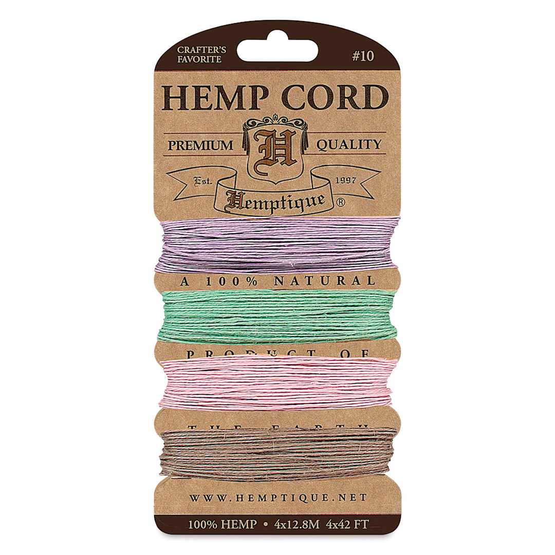 Open in modal - Hemptique Hemp Cord Card - Vintage Colors, 120 ft, 10 lb