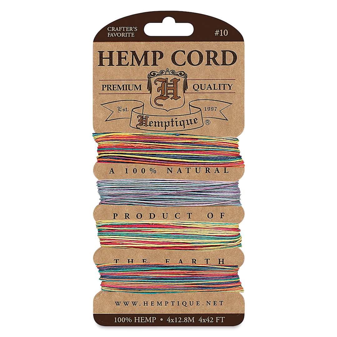 Open in modal - Hemptique Hemp Cord Card - Variegated Colors, 120 ft, 10 lb