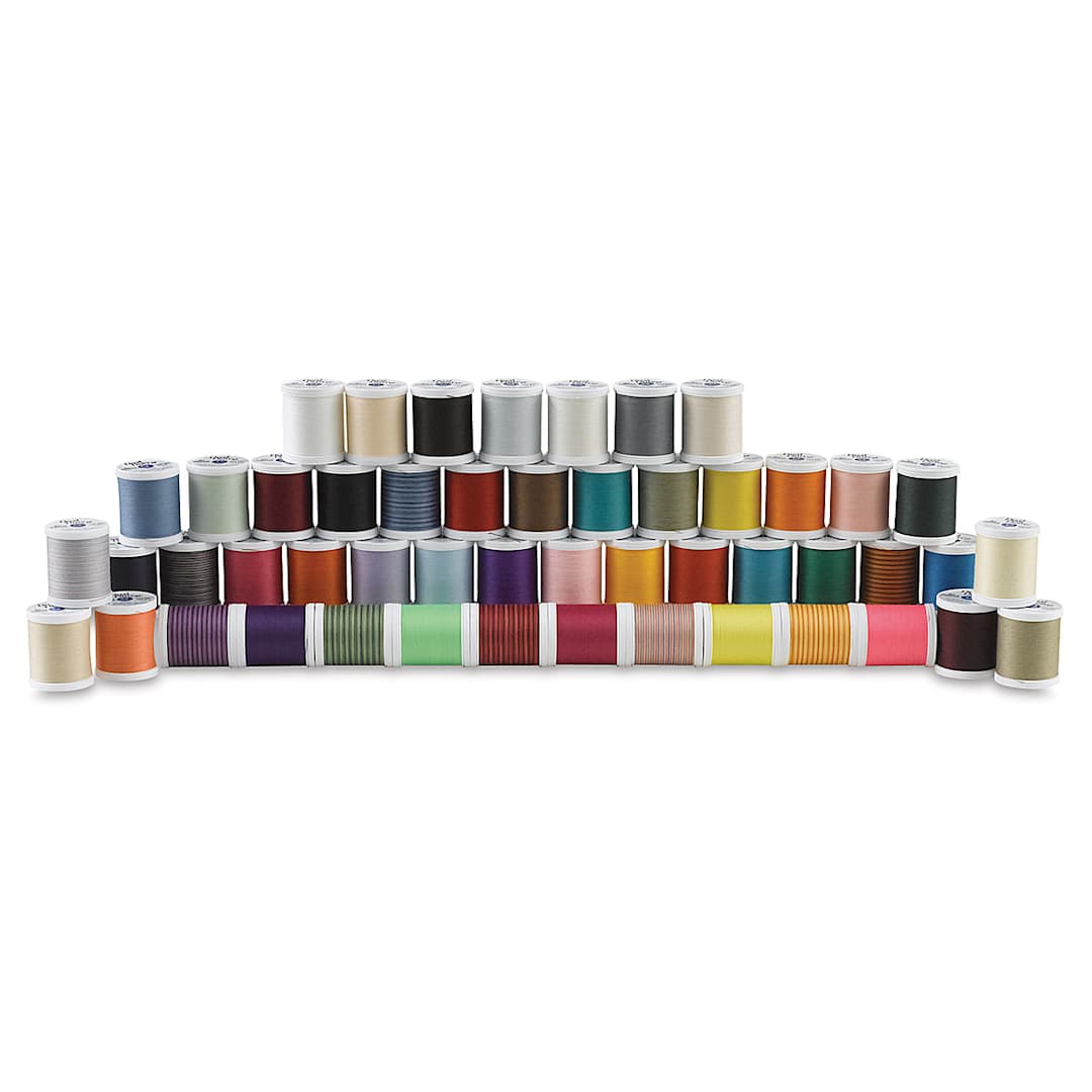 Open in modal - Dual Duty XP Thread Collection - Set of 50 Assorted color threads shown stacked