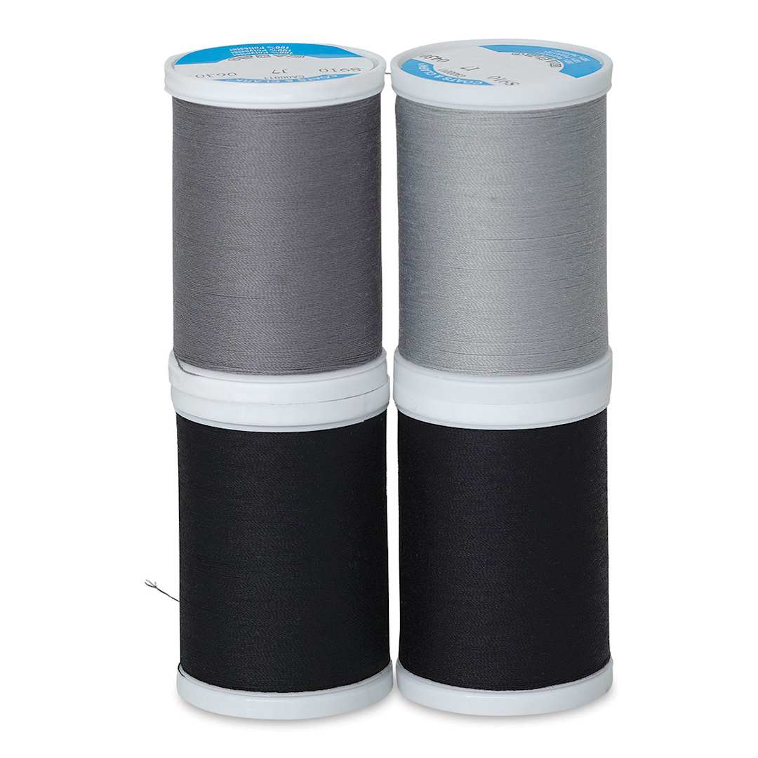 Open in modal - Dual Duty XP Thread Collection - Set of 4 Black and Gray tone threads shown