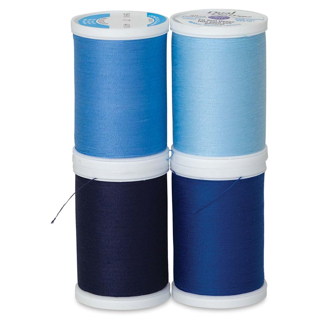 Open in modal - Dual Duty XP Thread Collection - Set of 4 Blue tone threads shown 