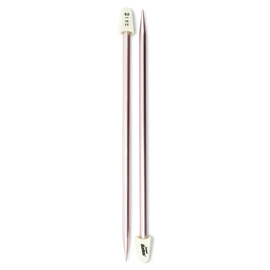 Open in modal - Susan Bates Silvalume Single Point Knitting Needles - Pkg of 2, 10", Size 11