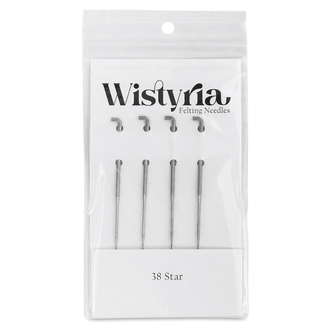 Open in modal - Wistyria Editions Felting Needles - Size 38, Star, Pkg of 4 - front of packaging