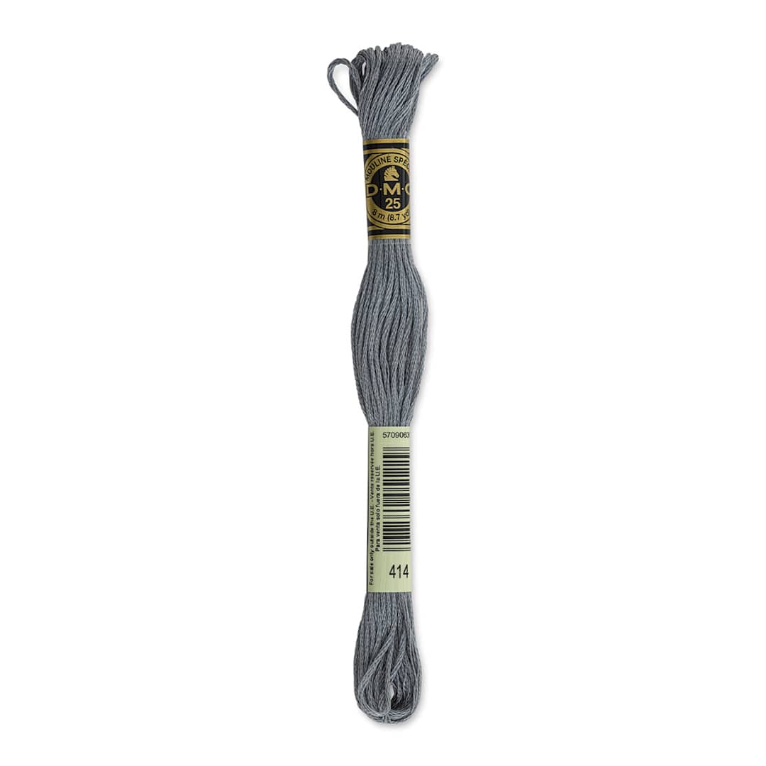 Open in modal - DMC Cotton Embroidery Floss - Dark Steel Gray, 8-3/4 yards (Front of label)